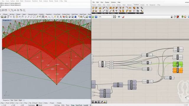 EASY GRASSHOPPER TUTORIAL - How to modelling complex parametric roof in grasshopper смотреть онлайн