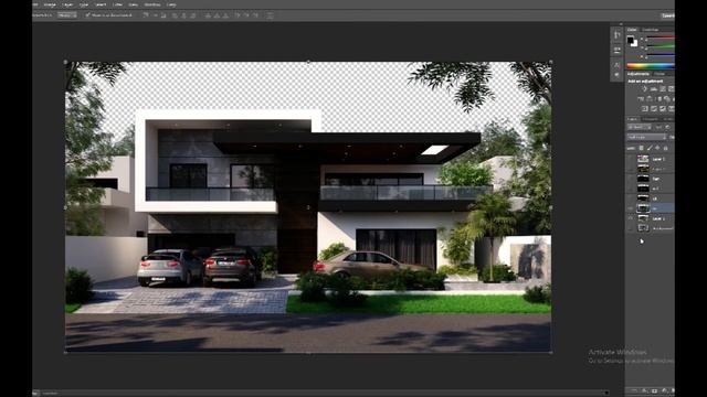 Exterior Render Post Production | Industry Workflow Urdu Hindi Tutorial | 3dsmax Photoshop смотреть онлайн