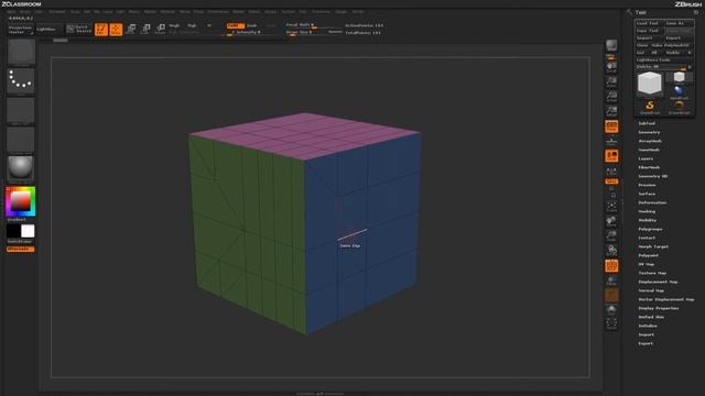 ZBrush ZModeler Edge Actions - Edge Delete смотреть онлайн