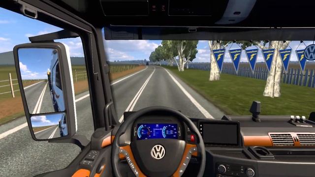 Great Village vibes in Euro Truck Simulator 2 High Power Volkswagen Meteor Drive Heavy cargo Tailer смотреть онлайн