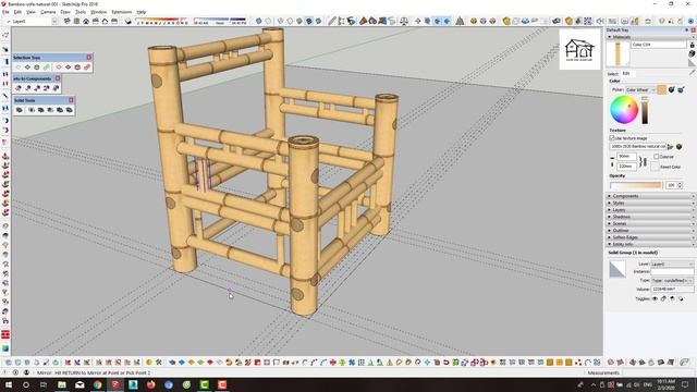 HAYdiy| Bamboo Sofa Natural - How to design with sketchup 001 смотреть онлайн