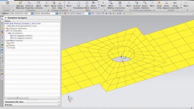 NX Bolt Preload Example 2 Part 1 смотреть онлайн