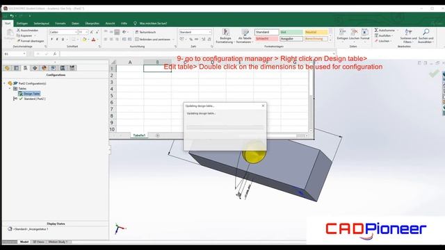 SolidWorks / HowTo Serie / SW does'nt open excel/ create many configurations using excel table? смотреть онлайн