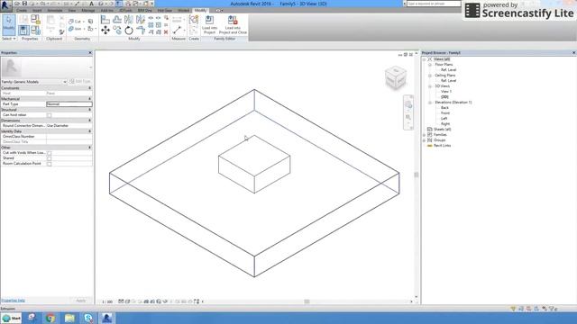 Revit 2016_Create Family cut automatic in faces смотреть онлайн