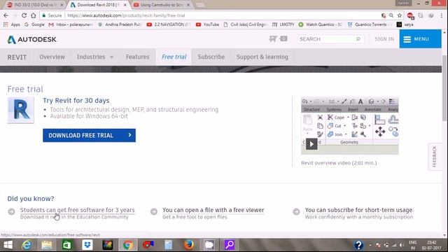 HOW TO INSTALL REVIT 2018 SOFTWARE in TELUGU смотреть онлайн