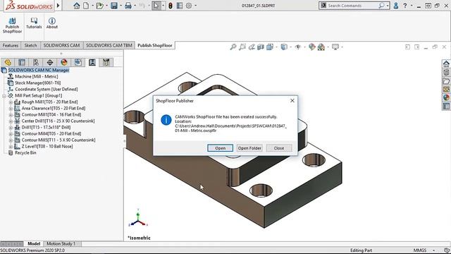 SOLIDWORKS CAM ShopFloor Publisher смотреть онлайн