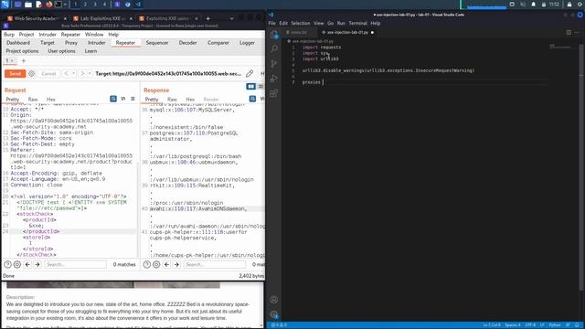 Lab #1 Exploiting XXE using external entities to retrieve files смотреть онлайн