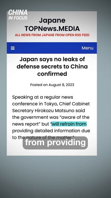 China Hacked Japan's Defense Networks: Report смотреть онлайн