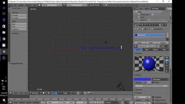 Horizontal Scrolling Text in Blender #7 Colour the Text смотреть онлайн