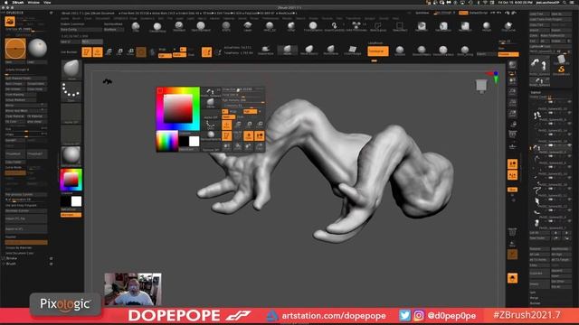 DopePope Sculpts Kaiju - ZBrush 2021.7 смотреть онлайн