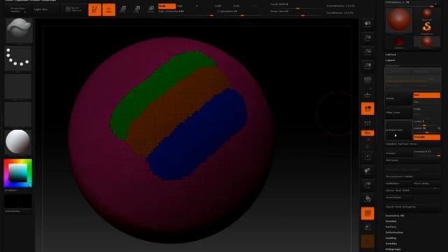 Masking By Polygroups In ZBrush