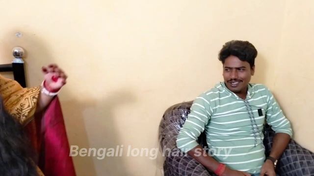 Hair Play with Student Father || Long Hair Styling by Male|| hair play video смотреть онлайн
