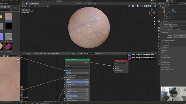 Blender 2.9 PBR SSS Skin Shader Set Up (BSDF, CYCLES AND EEVEE) смотреть онлайн