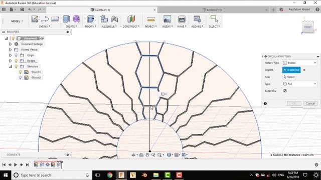 How to make Voronoi sketch in Fusion 360 смотреть онлайн