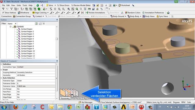 CADFEM Tutorial Nr. 6 - Handhabung von Kontakten in ANSYS®Workbench™ смотреть онлайн