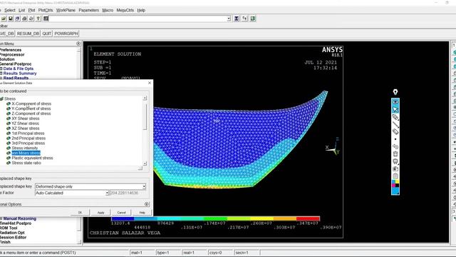 CARGA DE TEMPERATURA, PRESION HIDROSTATICA Y PESO PROPIO DE UNA REPRESA - ANSYS (SOLID ELEMENT) смотреть онлайн