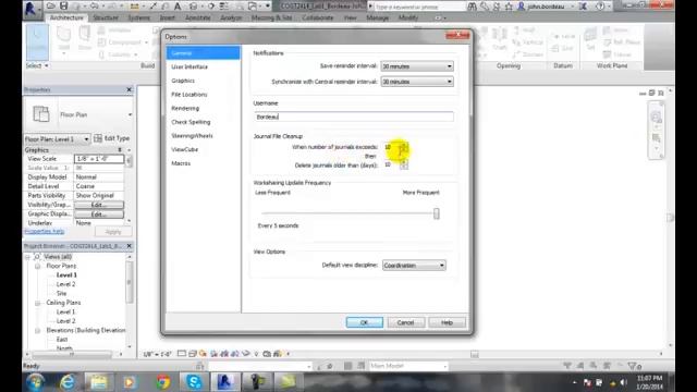Revit 02-17 General Tab Options смотреть онлайн