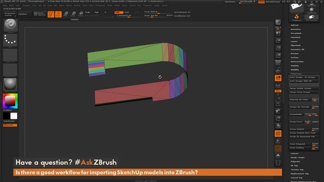 #AskZBrush: “Is there a good workflow for importing SketchUp models into ZBrush?” смотреть онлайн