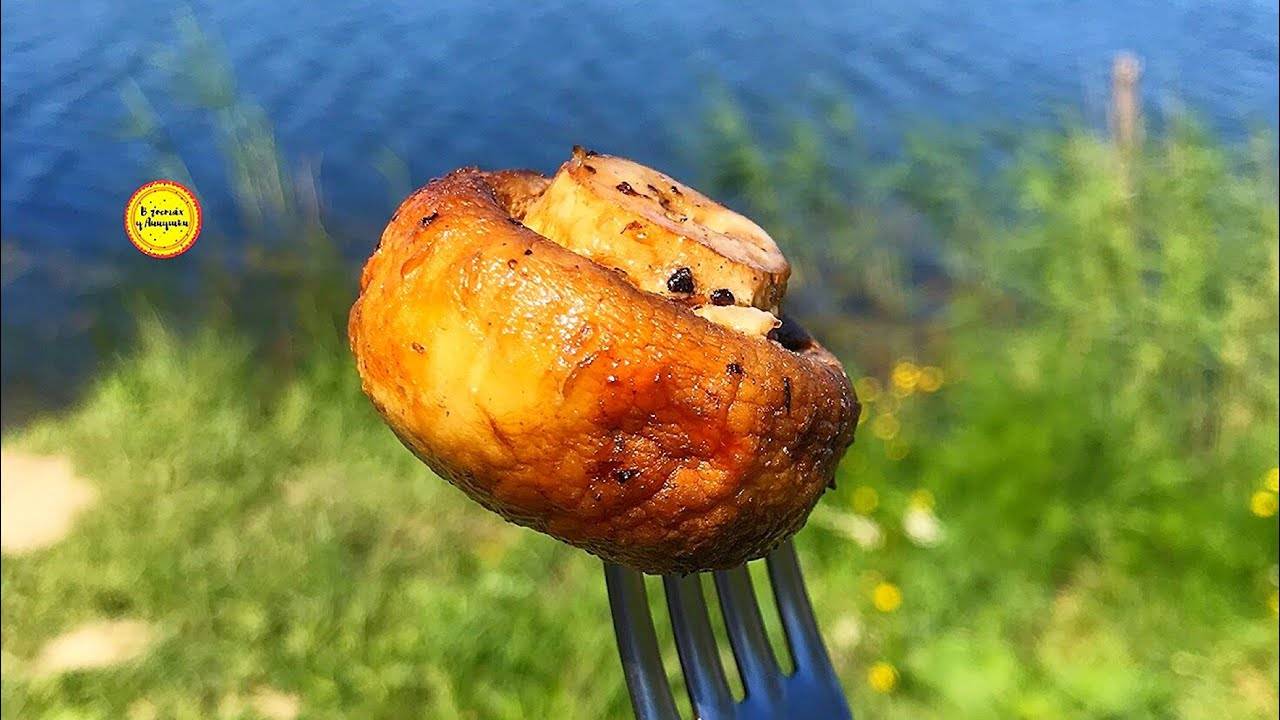 Секрет румяной корочки: шампиньоны на мангале! 🍄 смотреть онлайн