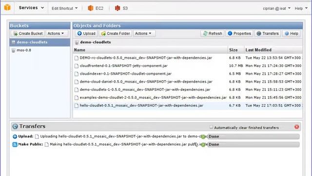 mOSAIC - Manually Deployment of a Hello Cloudlet using S3 and WUI interface.avi смотреть онлайн