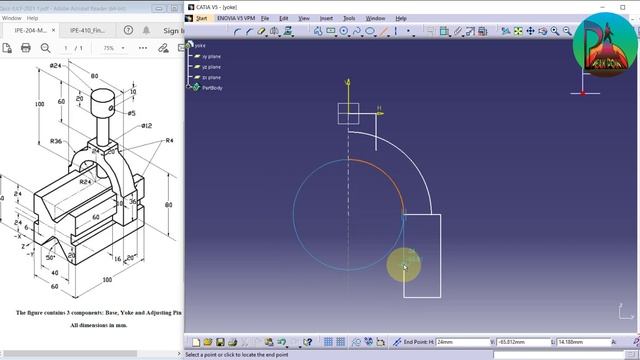 CATia Bangla Tutorial__Assembly Practice__3D Designing on Catia v5__ Peak Point__ смотреть онлайн