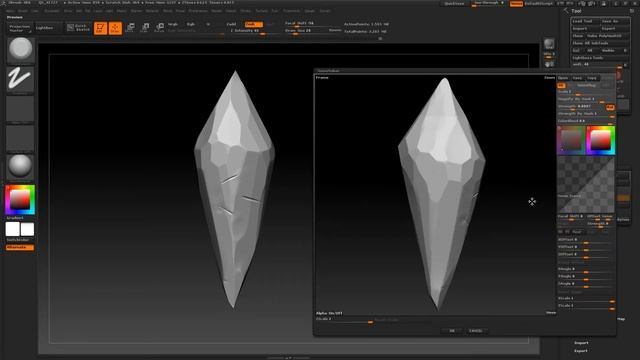 Tutorial 1: How to make a Crystal in ZBrush (how to export displacement map for Vray) смотреть онлайн