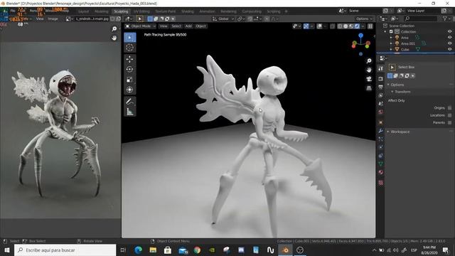 Blender 2.8 Timelapse - Character Creation - Tooth Fairy (Hellboy) смотреть онлайн