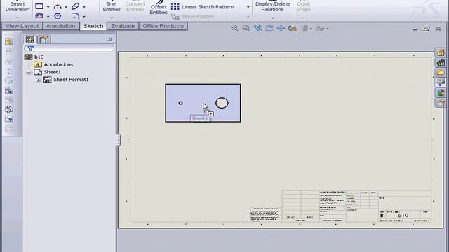 SOLIDWORKS Drawing 11 ( Hole Callout ) смотреть онлайн
