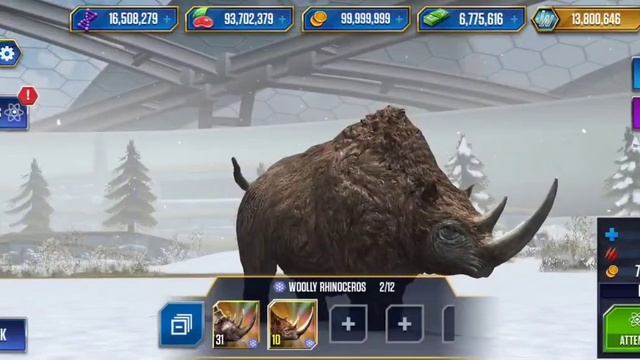 WOOLLY RHINOCEROS JURASSIC WORLD THE GAME смотреть онлайн