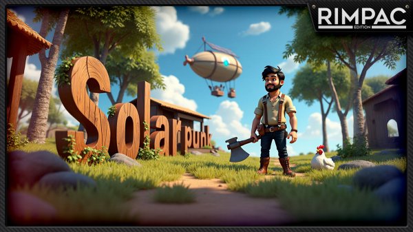 Первый взгляд на мир Solarpunk! Строим дом и готовим дирижабль! [demo превью]