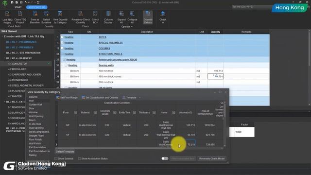5D BIM - Import Revit Model for Instant Quantity Take-off & Quantity Linking (Revit to TAS to TBQ) смотреть онлайн