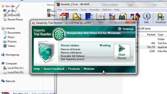 Resetting Kaspersky Anti-Virus v6.0 All смотреть онлайн