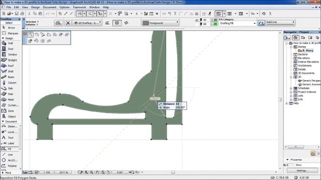 How to make a 3D profile in ArchiCAD SOFA design смотреть онлайн