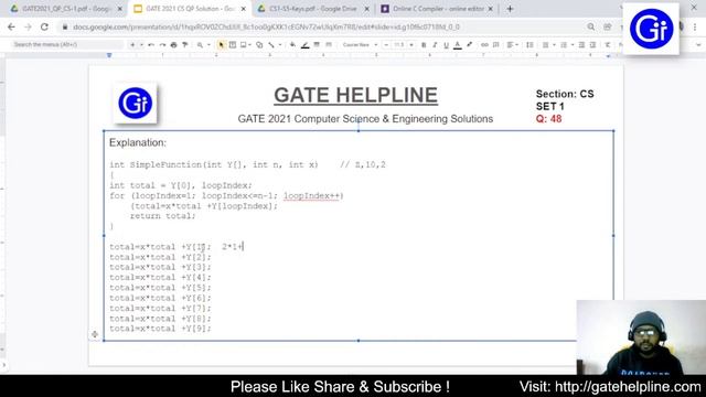 GATE 2021 CS SET 1 Q48. Consider the following ANSI C function: [C PROGRAMMING][SOLVED!] смотреть онлайн
