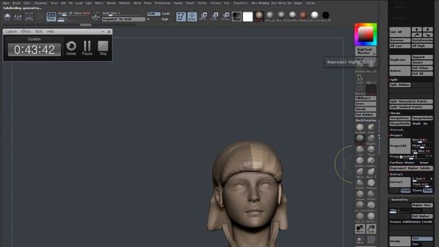 Zbrush Sculpting - 1x Wind Blowing hair 01 смотреть онлайн