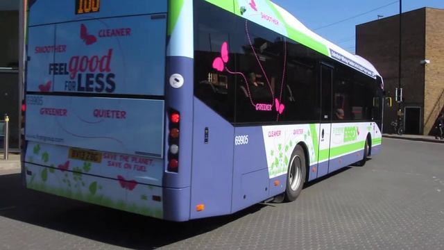 First Essex Volvo 7900 Hybrid 69905 (BV13 ZBG) departs Chelmsford in electric mode смотреть онлайн
