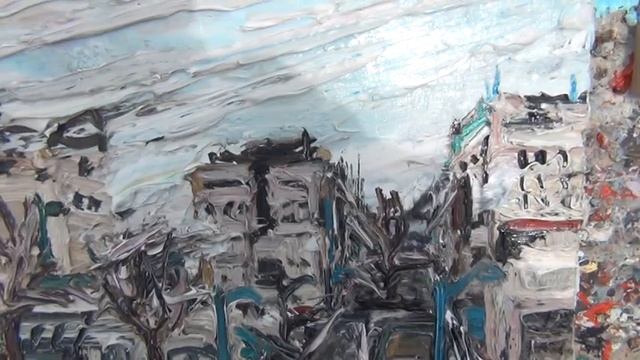 Plein Air Painting (-21 degrees celcius) - sbstract urban landscape painting смотреть онлайн