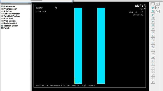 Radiation between Finite Coaxial Cylinders - ANSYS смотреть онлайн