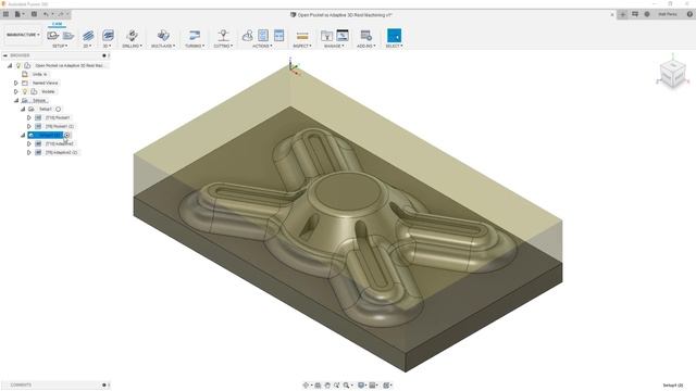 3D pocket vs adaptive rest machining - 3-Axis Machining with Autodesk Fusion 360 смотреть онлайн