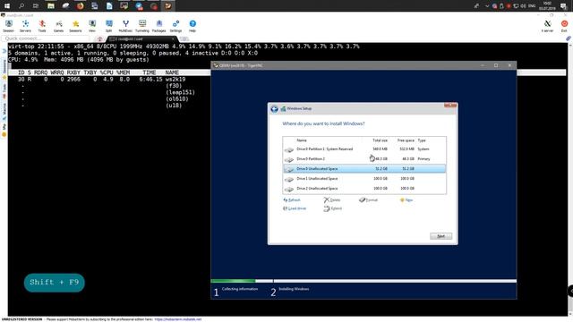 Установка Windows Server 2019 | KVM hypervisor смотреть онлайн