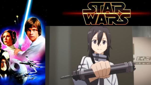 Sword Art Online 2 - Kirito becomes a Jedi lightsaber scene смотреть онлайн