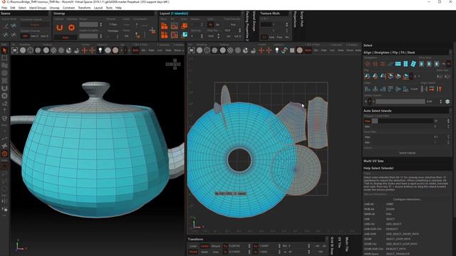 RizomUV Introduction Tutorial - Unwrapping A Teapot From 3ds Max
