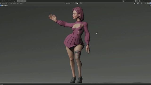 Female rigged PBR character смотреть онлайн
