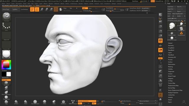 Daily Sculpt - Male Head, zBrush 2018 смотреть онлайн