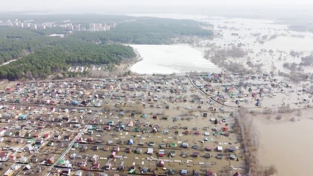 Разлив реки Протвы.  Город Протвино 2.04.2024 г.