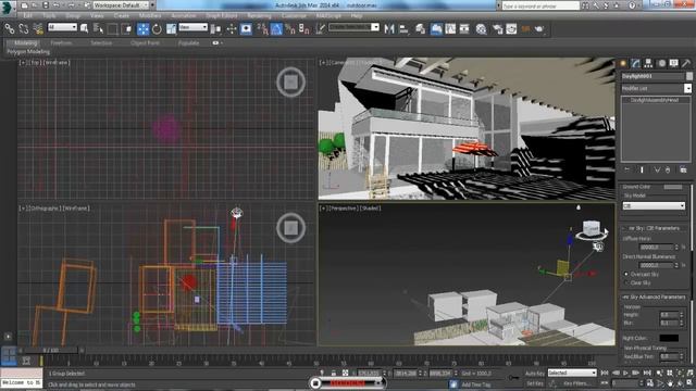 outdoor lighting 3ds max mental ray смотреть онлайн