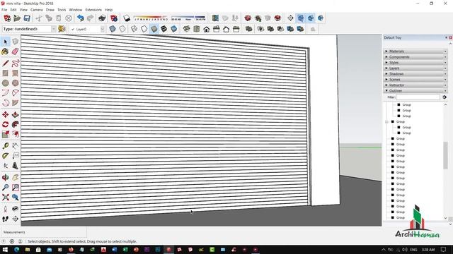 تحويل مخطط الى ثلاتي الابعاد // برنامج سكيتش اب DWG TO SKETCHUP 3D PARTE 5 смотреть онлайн