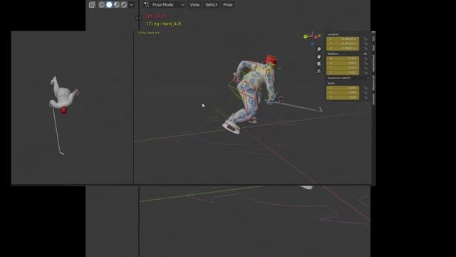 Skating Animation in Blender Rigify смотреть онлайн