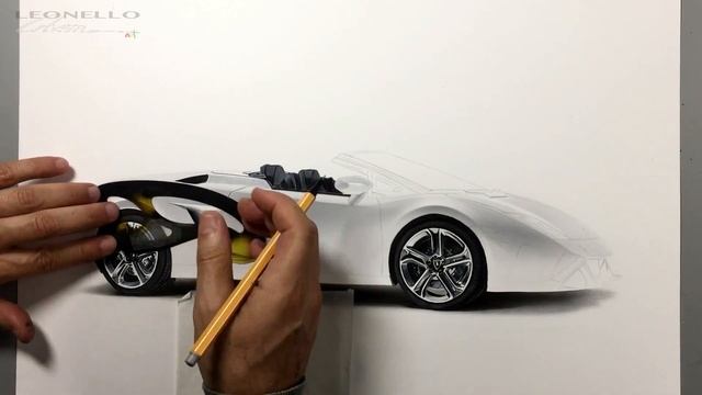 The best supercar drawing on Youtube - Lamborghini Gallardo Cabrio speed drawing смотреть онлайн