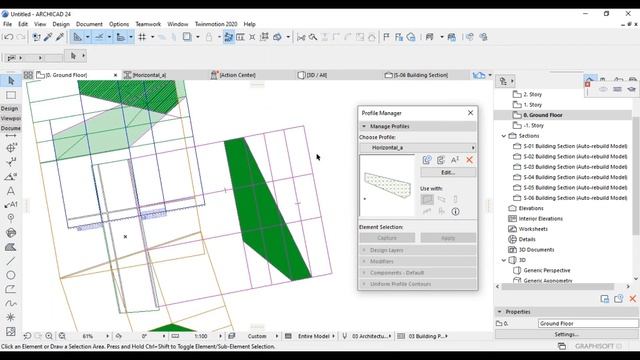 Archicad Sections and Profiles - Time-lapse - PhD Poturak Semir смотреть онлайн